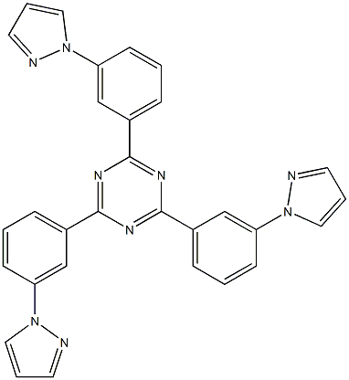 2,4,6-三[3-(1H-吡唑-1-基)苯基]-1,3,5-三嗪, , 结构式