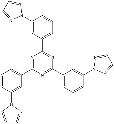 2,4,6-Tris(3-(1H-pyrazol-1-yl)phenyl)-1,3,5-triazine Structure