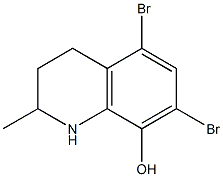 5,7-dibromo-2-methyl-1,2,3,4-tetrahydroquinolin-8-ol,1383949-03-8,结构式