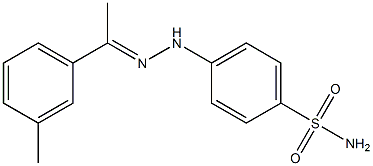 (E)-4-(2-(1-(m-tolyl)ethylidene)hydrazinyl)benzenesulfonamide 化学構造式