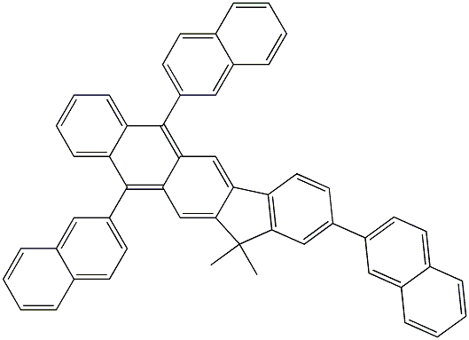 13,13-dimethyl-2,6,11-tri(naphthalen-2-yl)-13H-indeno[1,2-b]anthracene Structure