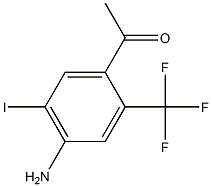 1-(4-Amino-5-iodo-2-trifluoromethyl-phenyl)-ethanone 化学構造式