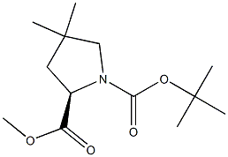 R-1-BOC-4,4-二甲基吡咯烷-2-羧酸甲酯,,结构式