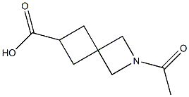 2-acetyl-2-azaspiro[3.3]heptane-6-carboxylic acid 化学構造式