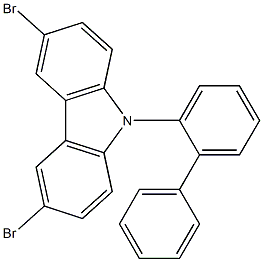 3,6-Dibromo-N-(2-biphenylyl)carbazole Structure