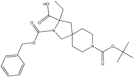 2-BENZYL 8-TERT-BUTYL 3-ETHYL 2,8-DIAZASPIRO[4.5]DECANE-2,3,8-TRICARBOXYLATE,2181828-82-8,结构式