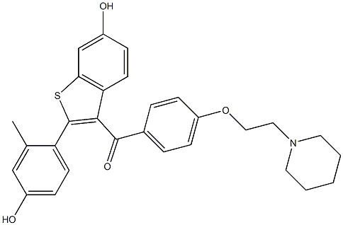 Methyl Raloxifene 化学構造式