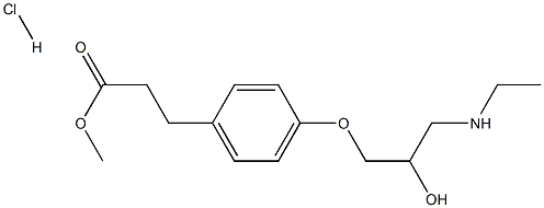 methyl 3-(4-(3-(ethylamino)-2-hydroxypropoxy)phenyl)propanoate  hydrochloride Structure