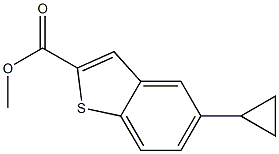 5-Cyclopropyl-benzo[b]thiophene-2-carboxylic acid methyl ester,,结构式