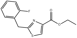 Ethyl 2-[(2-fluorophenyl)methyl]-1,3-thiazole-4-carboxylate, 1544942-68-8, 结构式