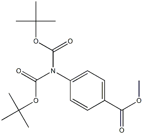 4-[Bis[(1,1-dimethylethoxy)carbonyl]amino]-benzoic Acid Methyl Ester Structure