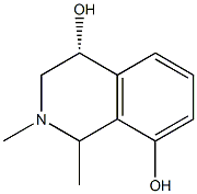 (4R)-1,2-Dimethyl-1,2,3,4-tetrahydroisoquinoline-4,8-diol, , 结构式