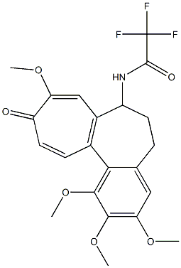 2,2,2-Trifluoro-N-(5,6,7,10-tetrahydro-1,2,3,9-tetramethoxy-10-oxobenzo[a]heptalen-7-yl)acetamide 化学構造式