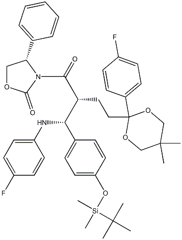 1478663-96-5 (4S)-3-[(2R)-2-[(R)-[4-[[(1,1-Dimethylethyl)dimethylsilyl]oxy]phenyl][(4-fluorophenyl)amino]methyl]-4-[2-(4-fluorophenyl)-5,5-dimethyl-1,3-dioxan-2-yl]-1-oxobutyl]-4-phenyl-2-oxazolidinone