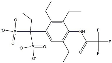 Tetraethyl-4-(trifluoroacetylamino)phenylmethylene-1.1-bisphosphonate,,结构式