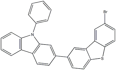 2-(8-bromodibenzo[b,d]thiophen-2-yl)-9-phenyl-9H-carbazole Structure