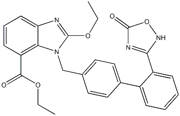  1-[[2'-(2,5-二氢-5-氧代-1,2,4-恶二唑-3-基)[1,1'-联苯]-4-基]甲基]-2-乙氧基-1H-苯并咪唑-7-羧酸乙酯