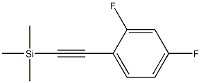 (2,4-二氟苯乙炔基)三甲基硅烷,,结构式