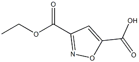 3-(ethoxycarbonyl)isoxazole-5-carboxylic acid,,结构式