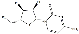 2'-Chloro-2'-deoxycytidine 化学構造式