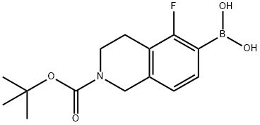 2-Boc-5-Fluoro-1,2,3,4-tetrahydro-isoquinoline-6-boronic acid Struktur