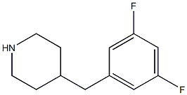 4-[(3,5-difluorophenyl)methyl]piperidine Structure