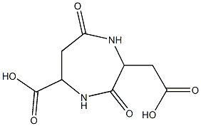 2-Carboxymethyl-3,7-dioxo-[1,4]diazepane-5-carboxylic acid Struktur
