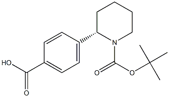 (S)-4-(1-(tert-butoxycarbonyl)piperidin-2-yl)benzoic acid Struktur