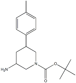 TERT-BUTYL 3-AMINO-5-P-TOLYLPIPERIDINE-1-CARBOXYLATE 结构式