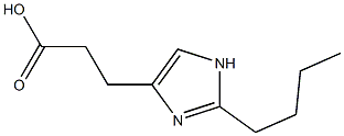 3-(2-BUTYL-1H-IMIDAZOL-4-YL)-PROPIONIC ACID 化学構造式