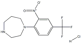 1-[2-NITRO-4-(TRIFLUOROMETHYL)PHENYL]HOMOPIPERAZINE HYDROCHLORIDE Structure