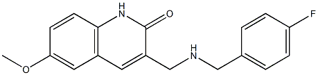 3-[(4-FLUORO-BENZYLAMINO)-METHYL]-6-METHOXY-1H-QUINOLIN-2-ONE Struktur
