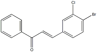 3-Chloro-4BromoChalcone 结构式