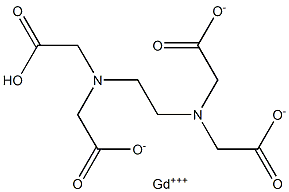 Gadolinium(III) hydrogen EDTA Structure