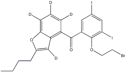 2-n-Butyl-4-[(2-Bromoethoxy)-3,5-diiodobenzoyl]benzofuran-D4|