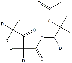 3-Oxobutanoic Acid 2-Acetoxy-2-methylpropyl Ester-D6 化学構造式