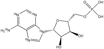 Adenosine 5'-Monophosphate-15N5 化学構造式