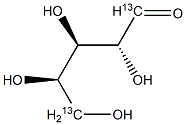D-Ribose-1,5-13C2 Struktur