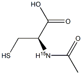 N-Acetyl-L-Cysteine-15N,,结构式