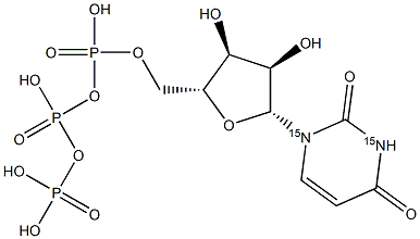 Uridine 5'-Triphosphate-15N2 Structure