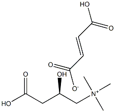 (R)-3-carboxy-2-hydroxy-N,N,N-trimethylpropylammonium fumarate Struktur