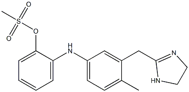 3[(4,5-二氢-1咪唑-2-基)甲基](4-甲苯基)氨基苯酚甲磺酸盐, , 结构式