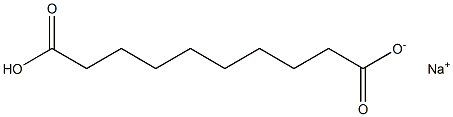 Sebacic acid monosodium salt Structure
