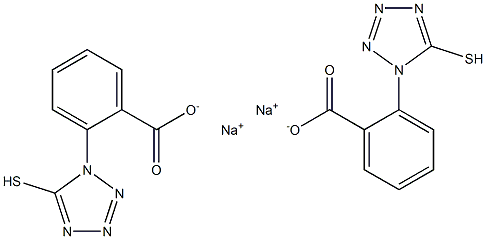 (5-Mercaptotetrazol-1-yl)-benzoic acid disodium salt Structure