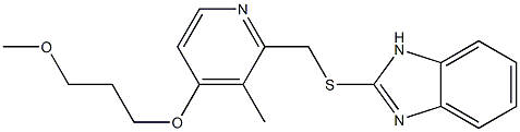 2-{[4-(3-methoxypropoxy)-3-methylpyridin-2-yl]-methylthio}1H-benzimidazole 化学構造式