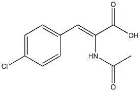 2-乙酰氨基-3-(4-氯苯基)-丙烯酸 结构式