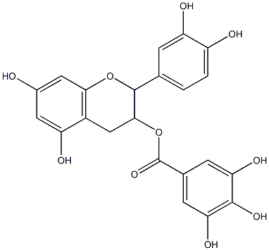 (-)-表儿茶素-3-O-没食子酸酯, , 结构式