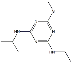 N-乙基-N'(1-甲基乙基)-6-甲硫基-1,3,5-三氮苯-2,4二胺,,结构式