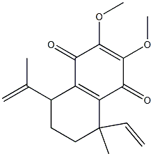 5-エテニル-5,6,7,8-テトラヒドロ-2,3-ジメトキシ-5-メチル-8-イソプロペニル-1,4-ナフタレンジオン 化学構造式