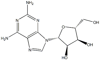 2-氨基腺核苷, , 结构式